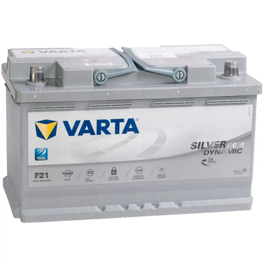 Аккумулятор автомобильный VARTA AGM F21/A6 (80R) 800 А обр. пол. 80 Ач (580  901 080 D85 2)