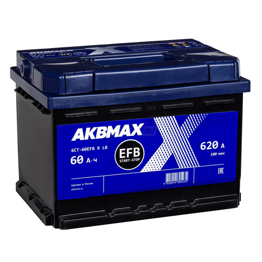 AKBMAX EFB 60R 620A 242x175x175 LB AKBMAX EFB 60R 620A 242x175x175 LB