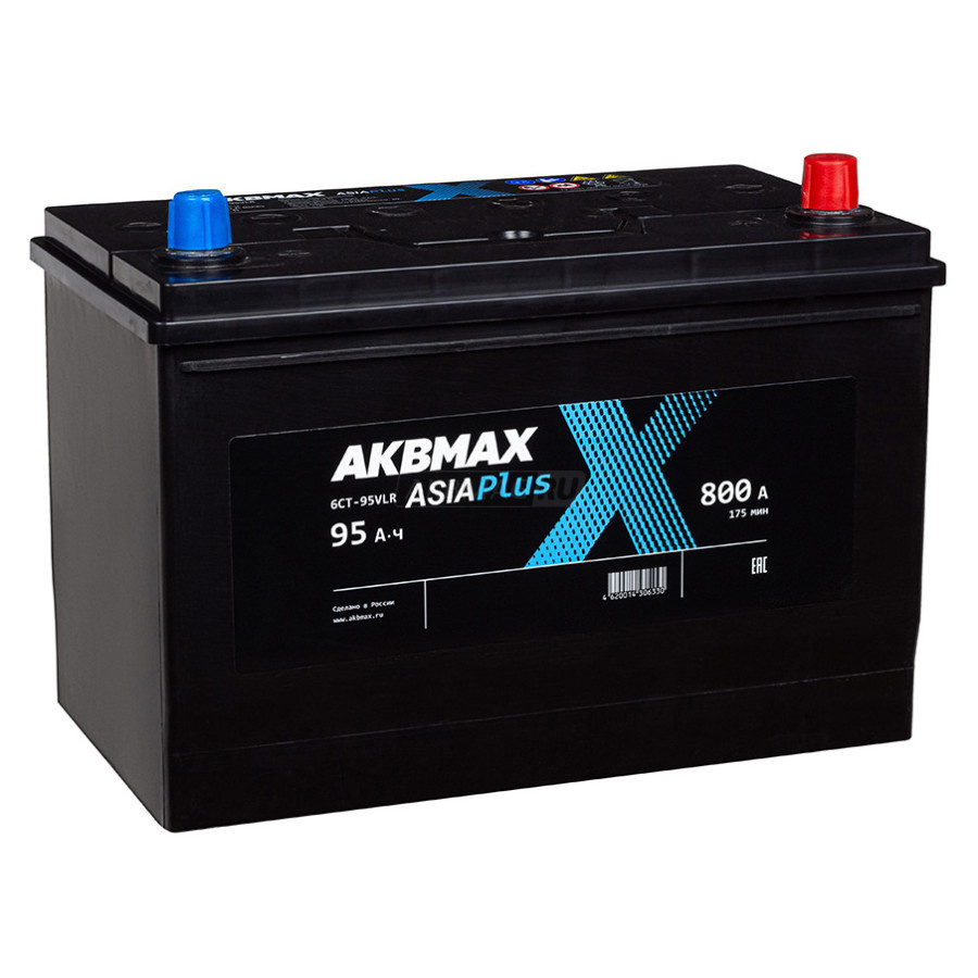 AKBMAX Asia PLUS 95R 800A 301x172x223 AKBMAX Asia PLUS 95R 800A 301x172x223