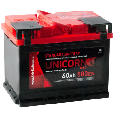 UNICORN RED 60L 580A 242x175x190