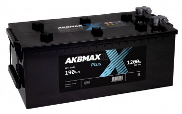 AKBMAX PLUS 190 под болт 1200А 516x223x223