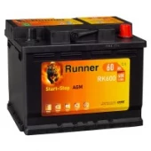 Аккумулятор RUNNER AGM 60R RK600 60Ач 680А обр. пол.