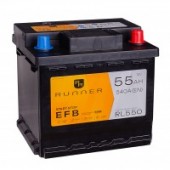 Аккумулятор RUNNER EFB 55R RL550 55Ач 540А обр. пол.