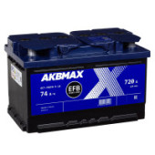 Аккумулятор AKBMAX EFB 74RS (низкий) 74Ач 720А обр. пол. Аккумулятор AKBMAX EFB 74RS (низкий) 74Ач 720А обр. пол.
